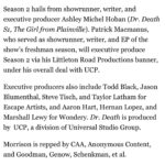 Jennifer Morrison Instagram - So excited to be on this journey! @littleton_road #ashleymichelhoben @ucp @peacocktv @patrick.macmanus #nyc @escapeartistsentertainment @wonderymedia