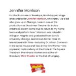 Jennifer Morrison Instagram – I feel so lucky to surrounded by these incredible creators and this extraordinary ensemble. Come see us in March if you can!! @goodmantheatre