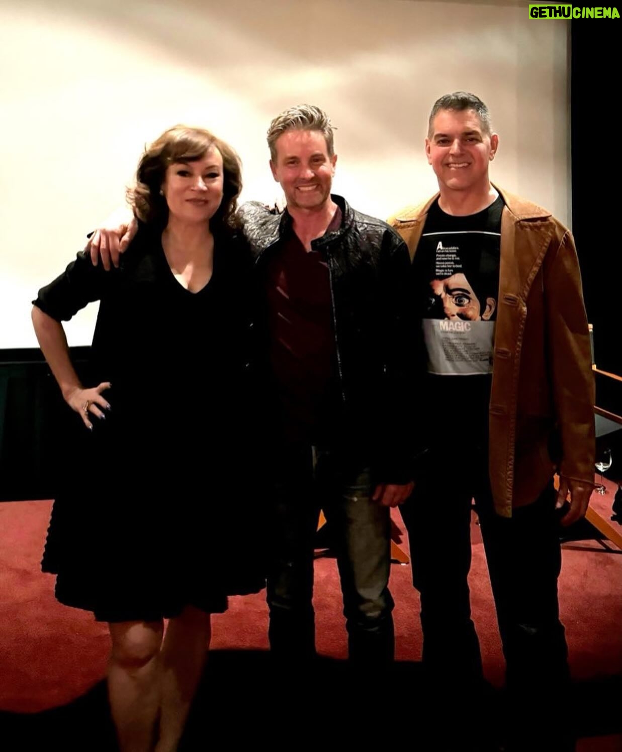 Jennifer Tilly Instagram - So much fun last night at the @sohohouse screening of #BrideofChucky. The evening was organized by filmmaker Michael Kennedy, and attended by actor #NickStabile (who played Hunky Jesse in the film) and Grand Poobah @realdonmancini