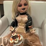 Jennifer Tilly Instagram - And a good time was had by all… especially Tiffany! 😆 The #Chucky finale party. 🥳🧁🍷🍿 #ChuckySeason3 #chuckytvseries #tiffanyvalentine