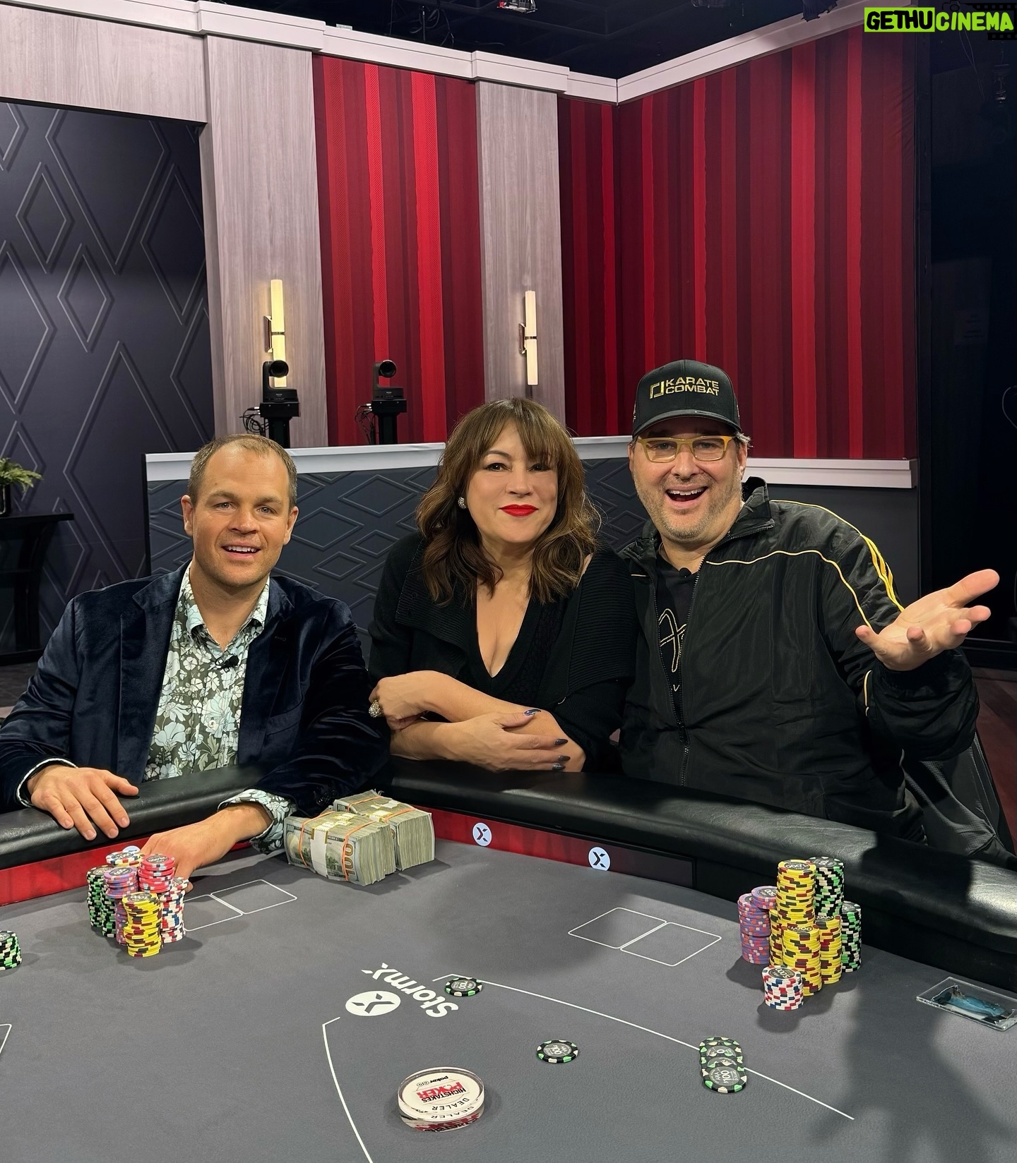 Jennifer Tilly Instagram - Filming another episode of #HighStakesPoker with @philhellmuthpositivity and #andrewroble for @pokergo