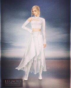 Jenny Boyd Instagram - Tonight’s @cwlegacies in a galaxy not so far away. Illustration by @costumeillustration Design by @awnola Makeup by @chawanaj_jones_makeup_artist Hair by @amelianaireshair