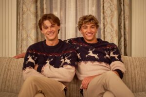 Jenny Han Instagram - I had a really hard time choosing which Christmas sweater picture to go with for Episode 5. Which do you guys like best? 
#thesummeriturnedpretty