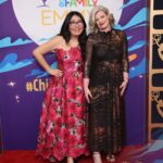 Jenny Han Instagram - It was an honor just to be nominated! 😀 Congratulations to the amazing cast, incredible writers, and phenomenal crew of the now ✨Emmy nominated✨ XO, Kitty! makeup: @tamah_krinsky hair: @mikelorenzano dress: @oscardelarenta