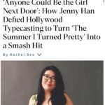 Jenny Han Instagram - Thank you so much @variety and Rachel Seo! Link in bio.
