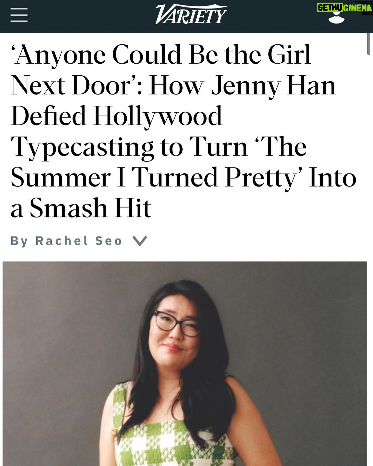 Jenny Han Instagram - Thank you so much @variety and Rachel Seo! Link in bio.