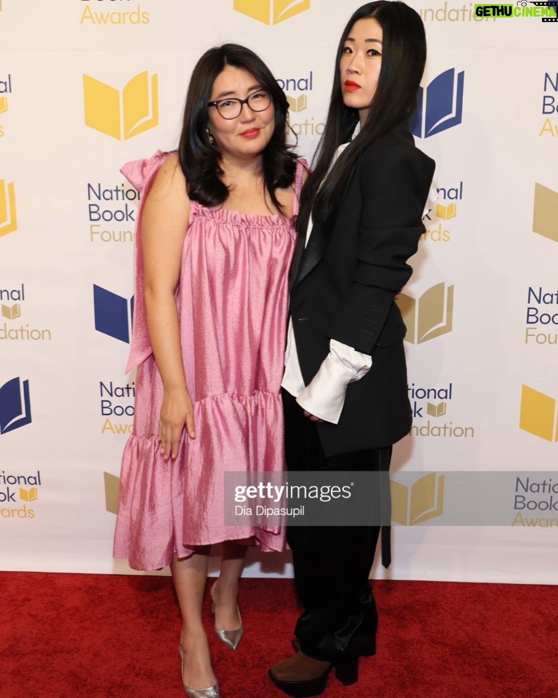 Jenny Han Instagram - I love celebrating books! Thank you to @nationalbookfoundation and @applebooks for having me and @choitotheworld for being my date.