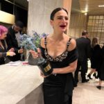 Jenny Slate Instagram - @sagawards were a dream! @everythingeverywheremovie thank you for having me in your sweet family Styling @mrmontyjackson Makeup @kirinstagram Hair @mararoszak Thank you for this gown @zuhairmuradofficial and @jimmychoo shoes!