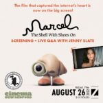 Jenny Slate Instagram - HI MASSACHUSETTS! I will be in New Bedford @zeiterion for this special screening of @marcelthemovie and I think you should come! Stay for dinner the Q&A! I will A all of the Q’s for sure. 8/26! Tix on sale now!