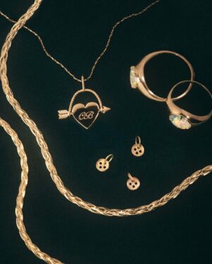 Jenny Slate Instagram - A tiny bit of MAGIC 🪡✨ We present to you a collection with our friend @jennyslate . A tender ode to baubles and braids from childhood, the passage of time, rings to wear after a heartbreak, a bell her mother tied to her shoelaces. “What if we all had a bell for our beloved?” Jenny asked.

Photography: @chloehorseman 
Video: @basilfauchier 
Stylist: @mrmontyjackson 
Makeup: @kirinstagram 
Hair: @anthonycampbellhair