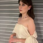 Jenny Walser Instagram – 🎀✨🎀✨🎀✨🎀✨🎀

@officialntas with the @heartstoppertv gang last night! 

Wearing @tranhungofficial @jimmychoo @boodles 

Styled by @rachaelperrystyling 
Assisted by @cristinascales_ @lula_mac 
Hair & Makeup by @nataliestokesmua 

And lastly, bringing the whole look together…
‘Kiosk shutter backdrop’ by Wembley Arena