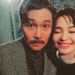 Jeon Mi-do Instagram - 류오빠랑 막공. 오빠 옆으로 좀 가봐.. #포스터 촬영날 #욕심쟁이류 #고생했어요!