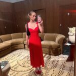 Jessica Belkin Instagram - lady in red ❤️ such a fun evening w @reformation