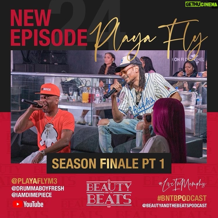 Jessica Dime Instagram - BRAND NEW EPISODE OF @beautyandthebeatspodcast with One of my fav rappers & legend @playaflym3 OUT NOW ON YOUTUBE βΌοΈ I had so much fun doing this one Live from Memphis @inlovememphis π Special thanks to @curtis_givens π― @drummaboyfresh πγ½οΈ