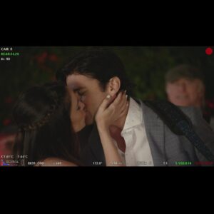 Jessica Lowndes Instagram - I wrote and produced this heartwarming film “Over The Moon in Love” (and composed all the music) initially for @hallmarkchannel and it’s now available on @amazonprime, @appletv, @googleplay and the @hallmarkmoviesnow app! 🌙 We filmed it in Vancouver (where I’m originally from) so I had the joy of featuring my Dad and Uncle as extras!!! 😂 SWIPE to the end for a glimpse of my Dad, portraying the “drummer” despite never having held drumsticks in his life. 🥁 Little did I anticipate having to film a kissing scene right in front of him! Clearly didn’t think that one through (should’ve made him the janitor 😅🤣) My Uncle’s expression in the top right-hand corner of the last photo cracks me up! 😂

Our theme song “Paradise” made it to #1 on the iTunes singer songwriter charts 🤯 and is available anywhere you stream music!
