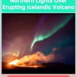 Jessica Yellin Instagram - AURORA AND ERUPTION Iceland witnessed an incredible sight this week as the Northern Lights danced above the erupting Sundhnukagigar volcano on the southwest coast of the island country. Sundhnukagigar, located just 30 miles southwest of Reykjavik, has been erupting on-and-off since December. The current eruption has been going for over a month. Have you ever seen the Northern Lights? What about an active volcano? #volcano #volcaniceruption #lava #northernlights #aurora #auroraborealis #nature #iceland