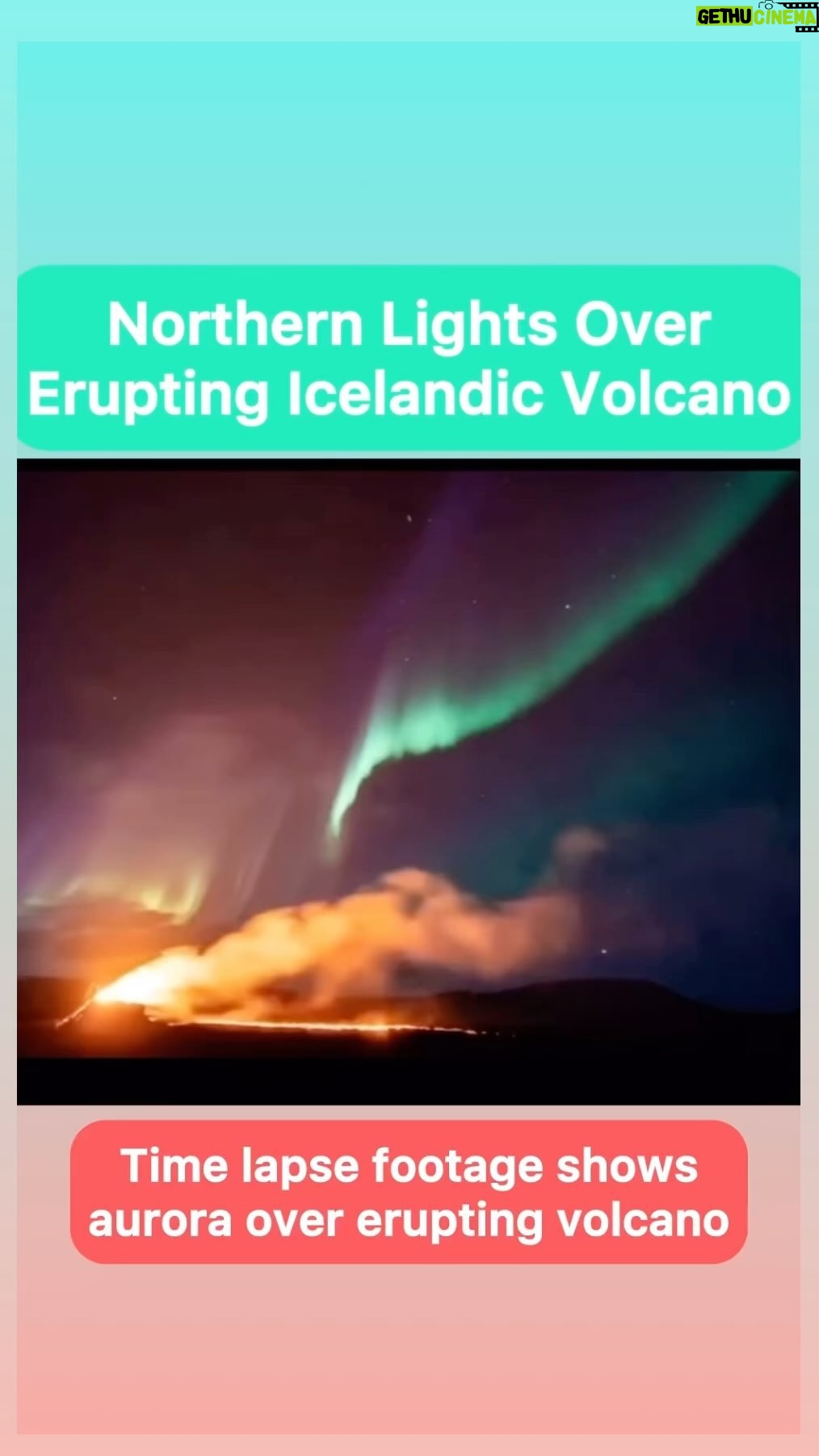 Jessica Yellin Instagram - AURORA AND ERUPTION Iceland witnessed an incredible sight this week as the Northern Lights danced above the erupting Sundhnukagigar volcano on the southwest coast of the island country. Sundhnukagigar, located just 30 miles southwest of Reykjavik, has been erupting on-and-off since December. The current eruption has been going for over a month. Have you ever seen the Northern Lights? What about an active volcano? #volcano #volcaniceruption #lava #northernlights #aurora #auroraborealis #nature #iceland