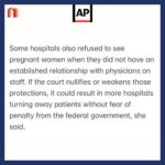 Jessica Yellin Instagram – AP REPORT: HOSPITALS DENY EMERGENCY CARE TO PREGNANT WOMEN IN CRISIS

We are sharing this today as the U.S. Supreme Court hears a case challenging a federal law, EMTLA. The law requires hospitals to treat patients in crisis – including those in need of abortion services.
——
An astounding new @apnews article by Amanda Seitz reveals how harsh abortion bans have intimidated many hospitals and emergency rooms into denying emergency care to pregnant women in crisis.

Seitz shares the stories of women who were denied care, who lost their pregnancy in stillbirth, and were forced to suffer needless pain and indignity because healthcare professionals feared prosecution under abortion bans. And the AP reports that since the overturn of Roe, there’s been a spike in complaints that pregnant women have been turned away from emergency rooms — even though federal law requires ERs to treat patients in critical condition and/or active labor.

The federal law that requires that is the Emergency Medical Treatment and Labor Act. EMTALA will go before SCOTUS Wednesday as the Biden administration argues that, under EMTALA, Idaho’s strict ban on abortion even in emergencies is illegal. 

Jennifer Klein, director of the White House Gender Policy Council @genderpolicycouncil46 said in a statement that “all patients, including women who are experiencing pregnancy-related emergencies, should have access to emergency medical care required” under EMTALA.

If the Court sides with the Biden admin, Idaho (and other states) must provide abortion services for women in medical emergencies. If SCOTUS finds for Idaho, women in Idaho will have to go to different states to receive reproductive care including in acute emergencies when every minute they’re denied care could be life changing. 

Do you think people in your world are aware of the stakes here? Would they be surprised that the Dobbs ruling is putting basic care and women’s lives at risk like this? What is happening in your state to protect women? 

Please comment and share this.