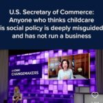 Jessica Yellin Instagram – Huge props to @juliaboorstin and @secraimondo @cnbc #cnbcchangemakersfor putting this issue front and center.  Hard to believe it needs this much explanation in 2024 but…it does.

Here Gina  Raimondo, U.S. Secretary of Commerce, pushed for CHIPS Act funding for semiconductor plants to be tied to plans from CEOs to provide employees access to child-care services.

Raimondo said at CNBC’s inaugural Changemakers Summit on Thursday in New York that any person, politician, CEO or otherwise, who says child-care policy is social policy is “deeply misguided.”

Jessica Chang, founder and CEO of Upwards, which provides access to child-care benefits and services to Amazon, the U.S. Army and other corporate and government clients, pointed in a separate Changemakers’ session to a recent Boston Consulting Group study that reports the return on investment from child care has been measured at between 90% and 425%.

Note: she’s not saying businesses need to provide child care. Nor is this an economy wide mandate. Her dept is giving away billions to massive companies that make semiconductors, and she’s saying it you’re benefiting from all this public $$, your company needs to have plans in place that allow women workers to excel there too, 

Per CNBC: Raimondo, who is overseeing a Commerce Department budget that has ballooned from a historical average of $10 billion to $150 billion. 

Raimondo noted that half of Americans live in a “child care desert,” with not enough services available at a cost that is affordable.

“I’m trying to raise my voice that this is a commercial issue, not just a women’s issue or social issue,” said Raimondo, who will host a Commerce Department child care summit in June.

#cnbc #ginaraimondo #commerce #juliaboorstin