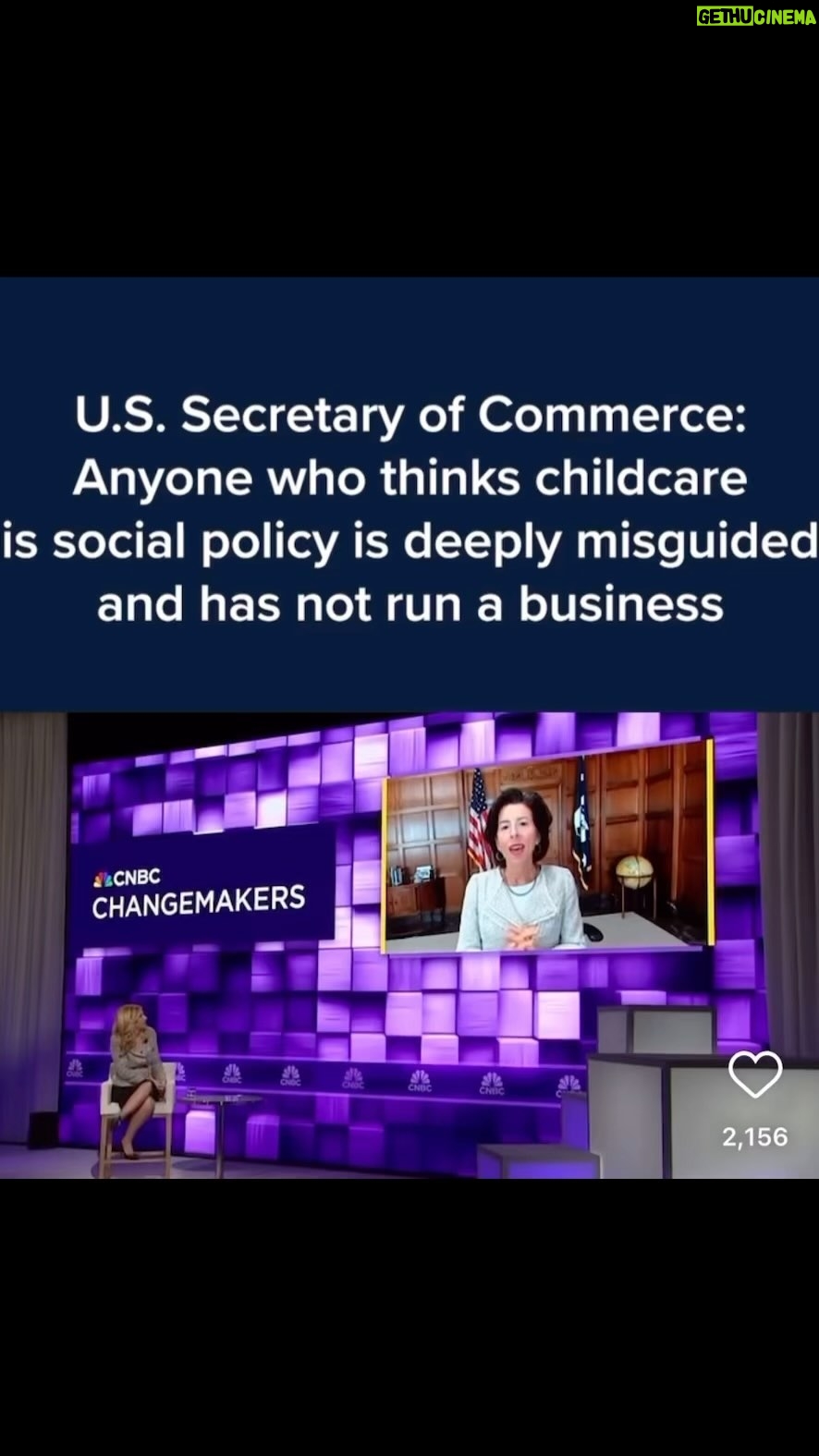 Jessica Yellin - 12.4K Likes - Huge props to @juliaboorstin and @secraimondo @cnbc #cnbcchangemakersfor putting this issue front and center. Hard to believe it needs this much explanation in 2024 but…it does.
Here Gina Raimondo, U.S. Secretary of Commerce, pushed for CHIPS Act funding for semiconductor plants to be tied to plans from CEOs to provide employees access to child-care services.
Raimondo said at CNBC’s inaugural Changemakers Summit on Thursday in New York that any person, politician, CEO or otherwise, who says child-care policy is social policy is “deeply misguided.”
Jessica Chang, founder and CEO of Upwards, which provides access to child-care benefits and services to Amazon, the U.S. Army and other corporate and government clients, pointed in a separate Changemakers’ session to a recent Boston Consulting Group study that reports the return on investment from child care has been measured at between 90% and 425%.
Note: she’s not saying businesses need to provide child care. Nor is this an economy wide mandate. Her dept is giving away billions to massive companies that make semiconductors, and she’s saying it you’re benefiting from all this public $$, your company needs to have plans in place that allow women workers to excel there too,
Per CNBC: Raimondo, who is overseeing a Commerce Department budget that has ballooned from a historical average of $10 billion to $150 billion.
Raimondo noted that half of Americans live in a “child care desert,” with not enough services available at a cost that is affordable.
“I’m trying to raise my voice that this is a commercial issue, not just a women’s issue or social issue,” said Raimondo, who will host a Commerce Department child care summit in June.
#cnbc #ginaraimondo #commerce #juliaboorstin
