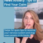 Jessica Yellin Instagram - GOT ANXIETY? TIPS TO CALM YOUR NERVOUS SYSTEM Since I live in the news and on social media I’ve been dealing with news anxiety for a long time. So I’ve learned some tricks and tools to help me calm down and recenter when I feel stress get too intense. These are all science-backed tips. Most of these tips are related to stimulating the parasympathetic nervous system, which is the part of the nervous system responsible for regulating relaxation, rest, and digestion. The parasympathetic nervous system translates sensory input into signals that tell your body to relax your muscles, slow your heart rate and breathing, and even reduce inflammation. Touching your lips, yawning, and cold exposure all stimulate the parasympathetic nervous system. As for the other tips here? Studies show making eye contact with your pet boosts your levels of oxytocin, a hormone which supports feelings of trust and love. And numerous studies have shown the benefits of being in or even just looking at nature. One found that participants performing boring tasks made fewer mistakes when they looked at nature during a 40-second break (compared to participants who looked at a concrete rooftop instead). What tricks do you use to calm down when the news gets overwhelming? Tell us in the comments.
