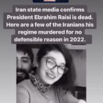 Jessica Yellin Instagram - “The Butcher of Tehran” is Dead Iran state media confirms  Iranian President Ebrahim Raisi has died in a helicopter crash in extremely foggy conditions. He was returning from the unveiling of a new dam on the border with East Azerbaijan.  Iran’s foreign minister Hossein Amir-Abdollahian and two other government officials were among those on the helicopter.  Raisi’s death is being celebrated by Iranian ex-pats across the west and — as the video shows — by some brave Iranians inside the country as well.  He was a cleric and served as a “judge” in 1988, condemning at least 5000 political prisoners to death. And that’s the tip of the iceberg of his gruesome despotic  legacy.  He was not the most senior leader in Iran. He reported to the Supreme Leader who is still in charge. But these multiple deaths will no doubt create instability when Iran is already under pressure. It’s late. Read the Monday newsletter. We’ll get into more there. If you have specific questions for us to answer in the newsletter, please post them in comments.