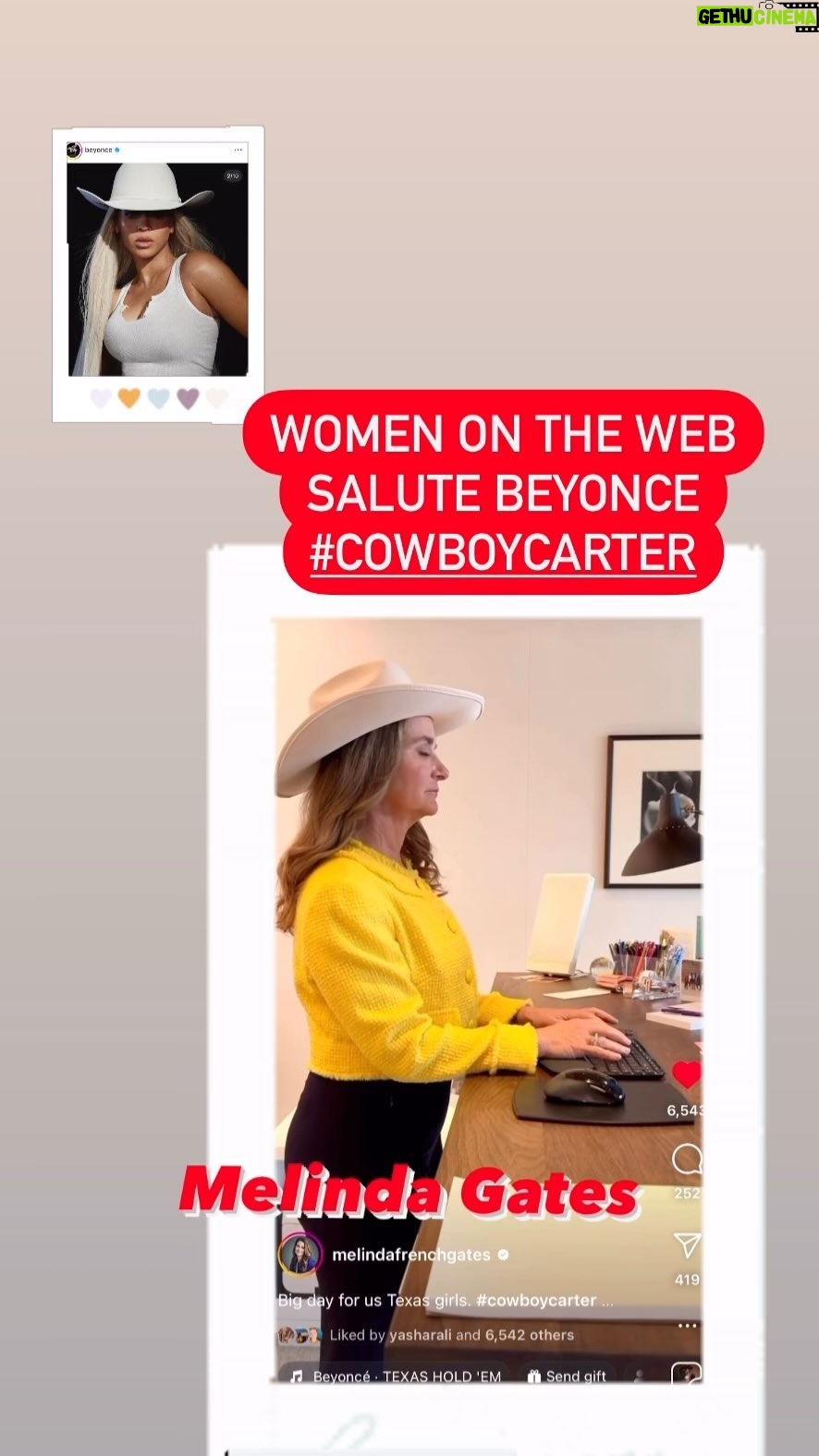 Jessica Yellin - 15.7K Likes - “COWBOY CARTER” WINS RAVES, SPARKS DISCUSSION
@Beyoncé today released her album “Cowboy Carter,” her country music debut that’s already garnering rave reviews and prompting cultural conversations about race and genre.
When Beyoncé first announced she would release a country album, some were surprised by the departure from her typical pop and R&B sound. Country, in particular, has long been associated with whiteness — and sometimes specifically with anti-Black racism. At the same time, many country artists have achieved mainstream success by pivoting away from country into pop, hip hop, and other genres with Black origins.
But critics are pointing out that country music, like most American music, has its roots in Black music — early influences included the blues, gospel music, and of course, the ubiquitous banjo, descended from West African instruments. And in a world where white artists often achieve success by appropriating Black musical styles, Beyoncé’s choice to reclaim country music feels especially resonant.
Of course, the 27-track “Cowboy Carter” isn’t your average country album. Covering the Beatles’ “Blackbird,” reimagining Dolly Parton’s “Jolene,” interpolating the Beach Boys’ “Good Vibrations,” and even dipping into the 18th-century operatic aria “Caro Mio Ben,” Beyoncé broadens what country can be, with backup from established country legends and up-and-coming artists as well.
Your thoughts on the album and reception?
Among those saluting the album:
@melindafrenchgates
@hillaryclinton
@mileycyrus
@dollyparton
Who did we miss? Please share in comments.
- Written by Thalia Halloran
#beyonce #jolene #texasholdem #cowboycarter #melindafrenchgates #hillaryclinton #mileycyrus #dollyparton #dolly #hrc #miley