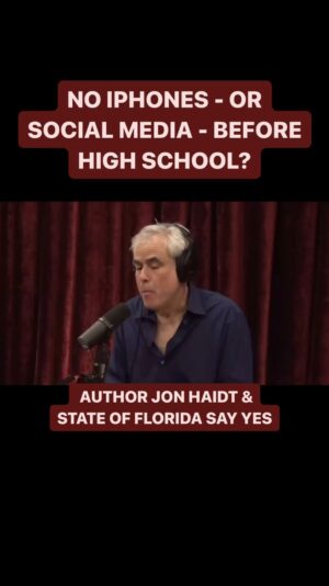 Jessica Yellin Instagram - TEENS & PHONES/SOCIAL MEDIA
Jonathan Haidt (@jonathanhaidt), NYU social psychologist and author of “The Anxious Generation,” says kids shouldn’t have smartphones. He argues that Gen Z’s mental health has been damaged by social media and smartphones, which he calls “the Great Rewiring of Childhood.” One path forward he suggests: creating new social norms around phone use and social media use, including waiting until high school to give kids smartphones. 

Today Florida took a step towards something similar. Gov. Ron DeSantis just signed a law banning Florida kids under 14 from having social media accounts, and requiring parental consent for minors under 16 to create social media accounts. (The law also requires websites that host adult content to verify the age of users, possibly by uploading photo IDs.)

What do you think about all this? Should kids have phones and social media before high school? Whose job is it to protect kids online? Tell us your thoughts in comments.

And “The Anxious Generation” is available tomorrow, March 26, wherever books are sold.

🎥 via Joe Rogan Experience