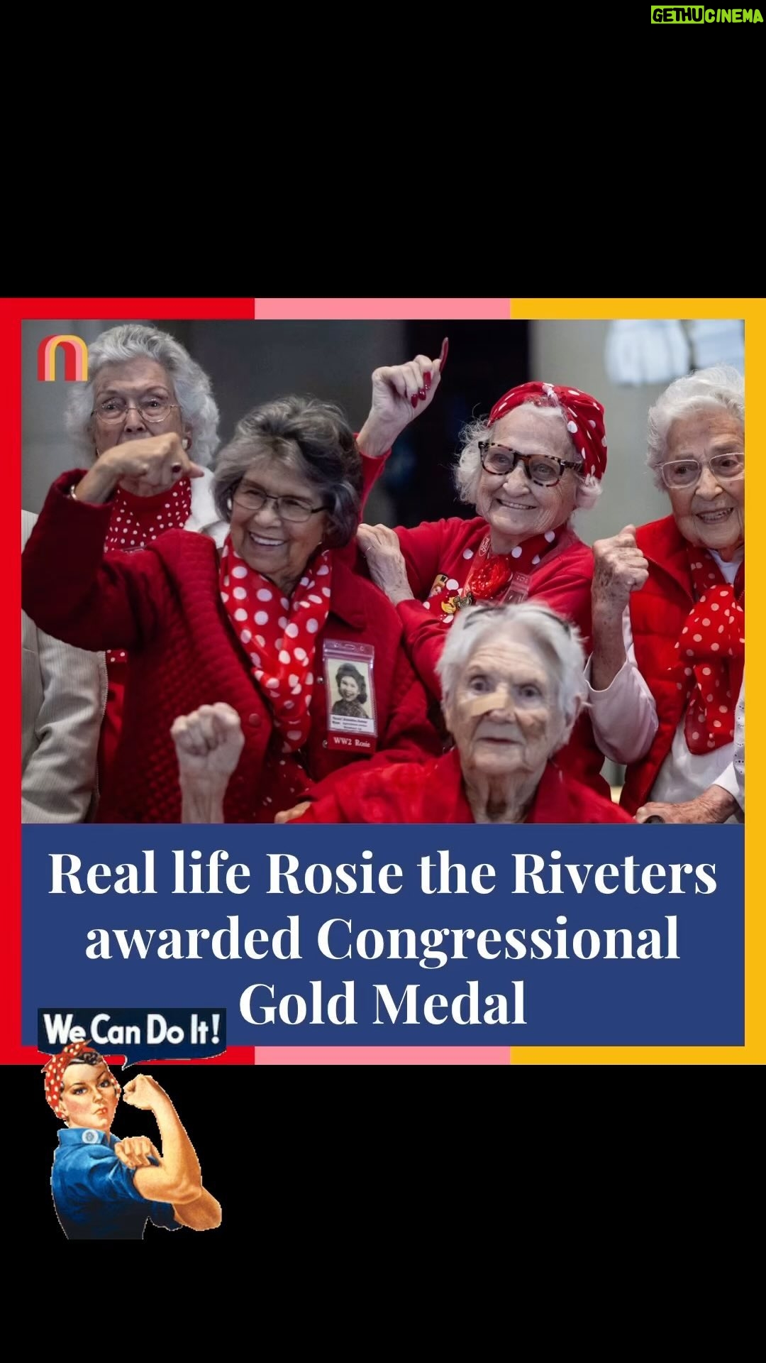 Jessica Yellin Instagram - WE DID IT! REAL-LIFE ROSIES RECOGNIZED Congress honored a group of women who went to work during WWII, taking on traditional male-held occupations and earning the nickname “Rosie the Riveters,” with the Congressional Gold Medal. According to the Defense Department, roughly 5 million civilian women worked during WWII, many building ships, planes, and weapons. Though many of these women were forced out of their jobs after the war, their efforts were critical not only for sustaining the US through the war but proving women could be just as impactful in the workforce as men. About 2 dozen Rosies in their 90s and 100s attended the Congressional Gold Medal ceremony this week. Mae Krier, a Rosie who lobbied hard for recognition for years, accepted the medal on behalf of all Rosies. “I think they just got sick and tired of hearing from me,” she joked. “It’s just wonderful to finally get the award.” Why do you think this took so long? Comment your thoughts. #womenatwork #rosietheriveter #rosie