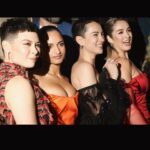 Jessie Mei Li Instagram - We’ve been bzzzzzy 🐝 season 2 press and premiere! Now this lil sensitive kitty gotta go to bed for a while…. Big kisses for @hollyevawhite @samuelpaulartist @maisonvalentino for making me look and feel like a bad bitch 🖤 ~ look at my gorgeous wives, WOMEN, the incredible s&b cast, our creators and their crows, press day lewks, and ofc missing the man himself @archierenaux3 🏹 repping the Mal buzzcut in your absence! Thank you every one for such a joyful night - not long now til March 16th 😈 xxxx