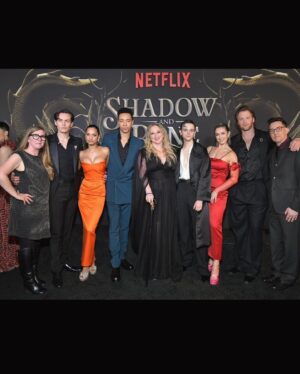 Jessie Mei Li Instagram - We’ve been bzzzzzy 🐝 season 2 press and premiere! Now this lil sensitive kitty gotta go to bed for a while…. Big kisses for @hollyevawhite @samuelpaulartist @maisonvalentino for making me look and feel like a bad bitch 🖤 ~ look at my gorgeous wives, WOMEN, the incredible s&b cast, our creators and their crows, press day lewks, and ofc missing the man himself @archierenaux3 🏹 repping the Mal buzzcut in your absence! Thank you every one for such a joyful night - not long now til March 16th 😈 xxxx