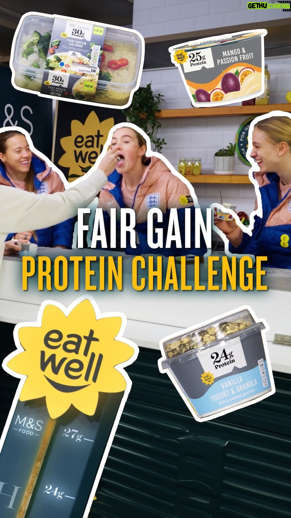 Jill Scott Instagram - IT’S HAMMER TIME! Fueled by the M&S High Protein range, @jillscottjs8 put the Lionesses to the test on the M&S High Striker! Find out what helps fuel our @lionesses to be at their best. #eatwellplaywell