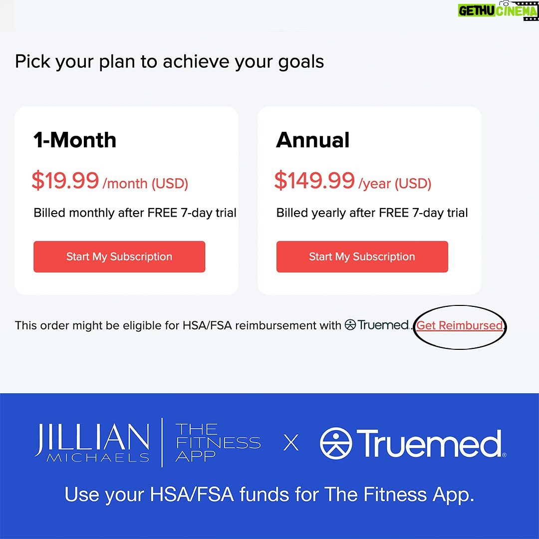 Jillian Michaels Instagram - š£ Big news! @thefitnessapp is now FSA/HSA eligible! šš£ Through our new partnership with @truemedpayments , if you contribute to an FSA/HSA and have available funds, you can submit your annual The Fitness App subscription for reimbursement. Remember - your FSA is āuse it or lose itā - that means your funds expire December 31! (Thatās in 3 weeks!!!) Take advantage of your pre-tax dollars to support your health journey with @thefitnessapp . Youāll get access to my full DVD library, meal plans, sleep meditations, audio only workouts - everything you need for tour fitness journey all in one app! Link to sign up is in my bio, just click āget reimbursedā at checkout to see if you qualify for HSA or FSA reimbursement!