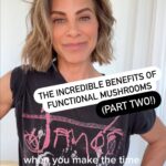 Jillian Michaels Instagram – Part 2! The power of functional mushrooms on everything from immunity to neurogenesis, serenity to energy, gut health to a source of anti-oxidants. We explore Reishi’s ability to help manage stress and boost mood; turkey tail’s benefit to the microbiome and the up-regulation of our immune system against diseases like cancer; the Stamets mushroom stack (lions mane, kibensis, and niacin) for preventing dementia and overall cognitive function; the power of cordyceps to power our workouts; chaga’s ability to support healthy cholesterol levels and lower LDL. We also explore which mushroom supplements are best, from the fruiting body to mycelium, and the proper mushroom extraction process so we buy the best quality product for the greatest effects. 

Keeping It Real – Functional Mushroom podcast with Tony Shields off Fresh Cap Mushrooms is linked in my story (and the link to Keeping It Real is in my bio!)

A recap of the different types of mushrooms we go over:
1. Reishi mushrooms 
 • May help reduce anxiety and stress
 • May help promote better sleep

2. Lion’s mane mushrooms 
 • May help support cognitive function
 • May help repair and regenerate nerve tissue and the myelin sheath around the nerves
 • May help support nerve growth 
 • May help increase BDNF

3. Shiitake mushrooms 
 • May help support healthy blood pressure 
 • May help support healthy cholesterol levels 
 • May help promote a healthy gut microbiome 
 • May help increase killer T cells 

4. Turkey tail mushrooms 
 • May have anticancer properties 
 • May help strengthen the immune system
 • May help reduce inflammation 

5. Cordyceps mushrooms
May enhance athletic performance