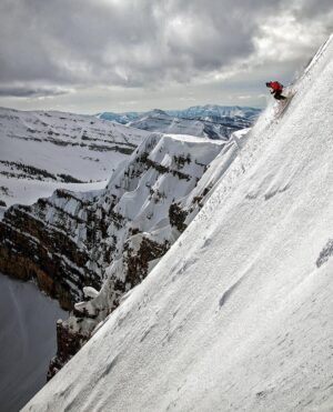 Jimmy Chin Instagram - I can see this line from my house and have skied it countless times. In fact, I appreciate it more every year. It's like an old friend. The exposure to the right keeps you honest. The no fall zone to the left keeps it real. Nice to still be able to find it untouched at the end of the day. 

Photos by @chrisfigenshau
