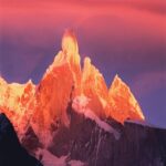 Jimmy Chin Instagram - Cerro Torre showing off at sunrise. Patagonia, Argentina, 2000. Prints available at link in bio.