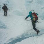 Jimmy Chin Instagram - Two ways to cross a crevasse, with @kitdski Khumbu Icefall, Western Cwm, Everest.