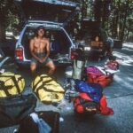Jimmy Chin Instagram - When life was simple. Eat, climb, sleep. Repeat. First shot is from the Buttermilks back when you rarely saw anyone around in the fall. And yea, that’s me playing a djembe. Second shot is from the Camp 4 parking lot around 1998. I’d just recently met @deanpotter @timmyoneill @cedarwright and some of the other Monkeys that would become family for the next 20 years. And that’s my little blue Subaru which I lived out of for almost 7 years. It eventually exploded somewhere outside of Moab on my way to @highsteph’s place. It lived a good life… 📷s by Evan Howe.