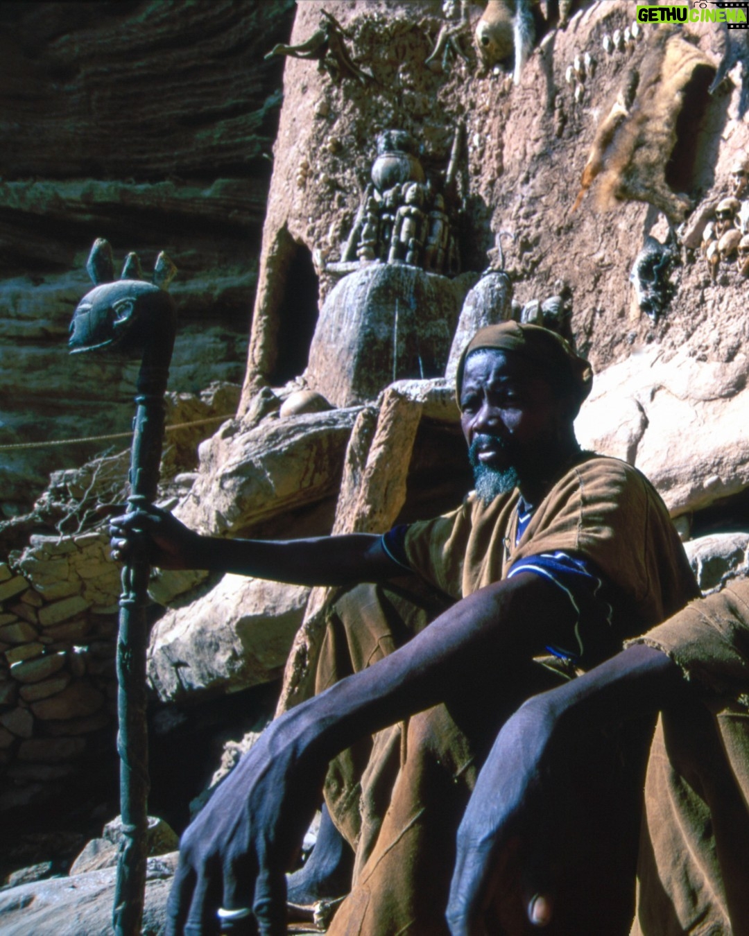 Jimmy Chin Instagram - When @kevin.thaw and @cedarwright and I camped in the Bandiagara Escarpment on our way to the Hand of Fatima, Mali, in 2004, we spent a few days with the local Dogon tribe, an ethnic group indigenous to the central plateau of Mali. Many of them lived in the cliff dwellings their ancestors had inhabited for over a milennium. Incredibly gracious, they invited us into their homes and gave us a glimpse into a different world from a different time.