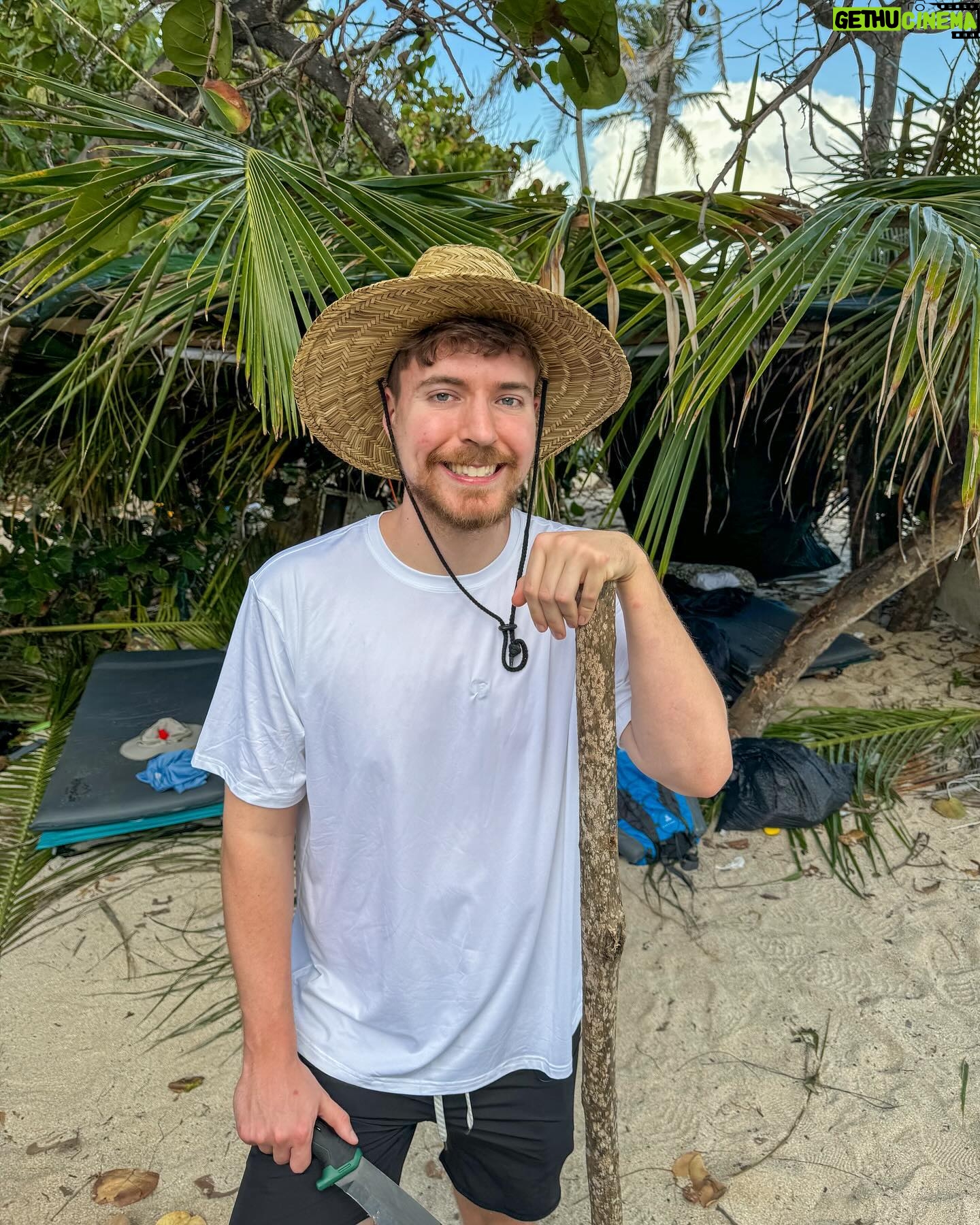 Jimmy Donaldson Instagram - I dragged the boys to a dangerous, deserted island for 7 days! Go watch I tried a new editing style with the video :)
