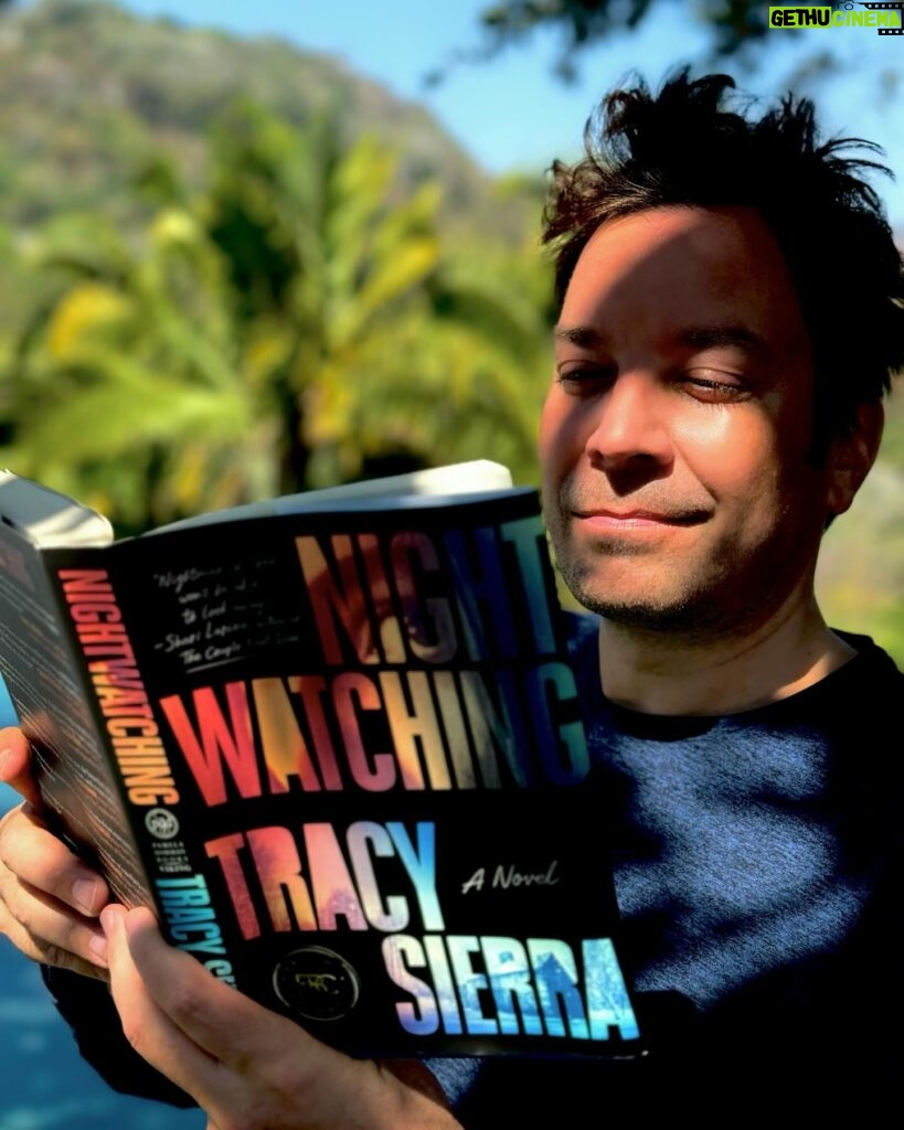 Jimmy Fallon Instagram - “There was someone in the house.” Anyone started reading Nightwatching yet?!?! Legit, I do not want to put this book down! No spoilers but Chapter 14/15?!?! #FallonBookClub