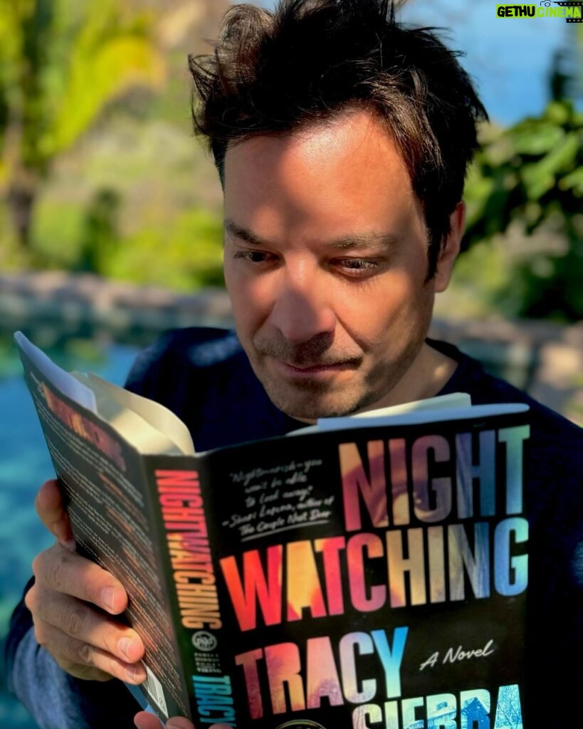 Jimmy Fallon Instagram - “There was someone in the house.” Anyone started reading Nightwatching yet?!?! Legit, I do not want to put this book down! No spoilers but Chapter 14/15?!?! #FallonBookClub