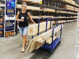 Jinger Vuolo Instagram - When @janamduggar comes to town for a visit and you happen to mention your dream closet space… you end up at Lowe’s with piles of lumber. Then she knocks the projects out in less than 24 hours and even teaches me how to install the shelving as well. SO. MUCH. FUN!!! 🤩