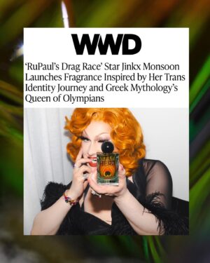 Jinkx Monsoon Instagram - Thank you, @wwd for speaking with me about my new fragrance, HERA.

Thanks to @osm_perfume for making this a reality and also to everyone who has already pre-ordered and to those who have shared in the excitement of this project. I see you, fan artists 👀

Check out the full article linked in my stories for the full details 🖤