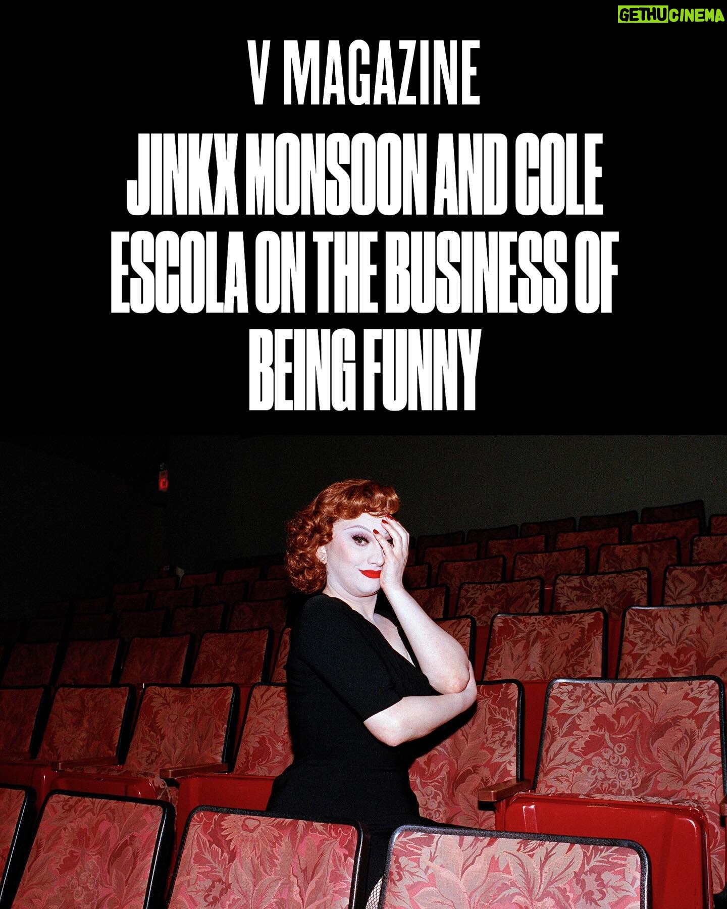 Jinkx Monsoon Instagram - I got to chit chat with my fellow off-Broadway (now Broadway) Leading Lady, Cole Escola— otherwise known as, the funniest person alive— read our candid convo and get some peeks at me in my Audrey get up 💋💅🏻 Read the full interview at vmagazine.com Photos by @tinadelpino Written by @savsob Moderated by @trashfengshui