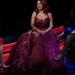 JoJo Instagram - more effective than coffee= putting on a massive burgundy colored gown full glam to start the morning 💎✨ thank u for a nice chat sing @theviewabc forever obsessed w/ @whoopigoldberg