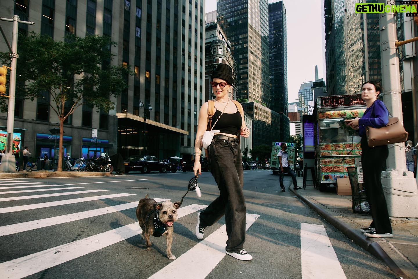 JoJo Instagram - In these NYC streets with my baby. If you know me you know Agapé. We’ve been rocking for 11 years since we met at Fur Baby Rescue, a shelter in downtown LA. She was just 6 mos old- scared of virtually everything and everyone. It was such a joy to watch her over time become so unafraid, so curious, and spirited. They say our animals and children are a reflection of us… and if that’s the case I’m very proud. From the park to the theatre to the studio to dinner & drinks on a patio… she’s always right by my side- being the good’est girl ever. Nothin’ quite like the love of a dog. The girls that get it get it. Thank you to @dario.de.leon for capturing these moments.