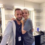 Jodie Comer Instagram - Such mixed emotions.... Ecstatic to have finished this movie given the circumstances, yet beyond sad to say goodbye to the most wonderful people. Many of them not pictured here but these 3 were trouble, the best kind! Thank you so much to the entire cast and crew. THE LAST DUEL ❤️