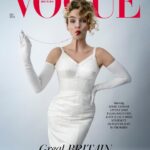 Jodie Comer Instagram - Thank you @edward_enninful & @britishvogue. What glorious company. ❤️ #JodieComer photographed by #TimWalker and styled by @Edward_Enninful, with hair by @1MalcolmEdwards, make-up by @SamBryantMakeup, nails by @TrishLomax, set design by @MigsBento and production by @Zoe_Wassall at @GreatSouthernProductions. @RichardQuinn (dress) and @Coleman_Douglas_Pearls (necklace). @vrwpublicity