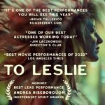 Jodie Comer Instagram - Do whatever you can to see this film! TO LESLIE has so much heart and is led by the incomparable @andreariseborough. I don’t think I’ve ever seen someone disappear into a character as seamlessly as she does. Utterly fearless! ❤️ GO GO GO!
